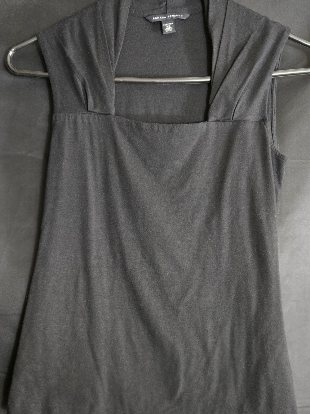Banana Republic Black Sleeveless Square-Neck Tank#724